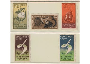 BRAZIL 1953 Sao Paulo 5v MNH**