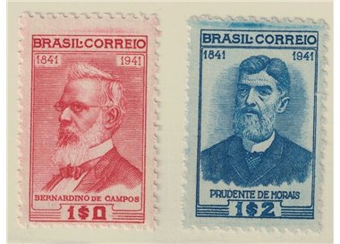 BRAZIL 1942 Centenary Bernardino de Campos 2v MNH**