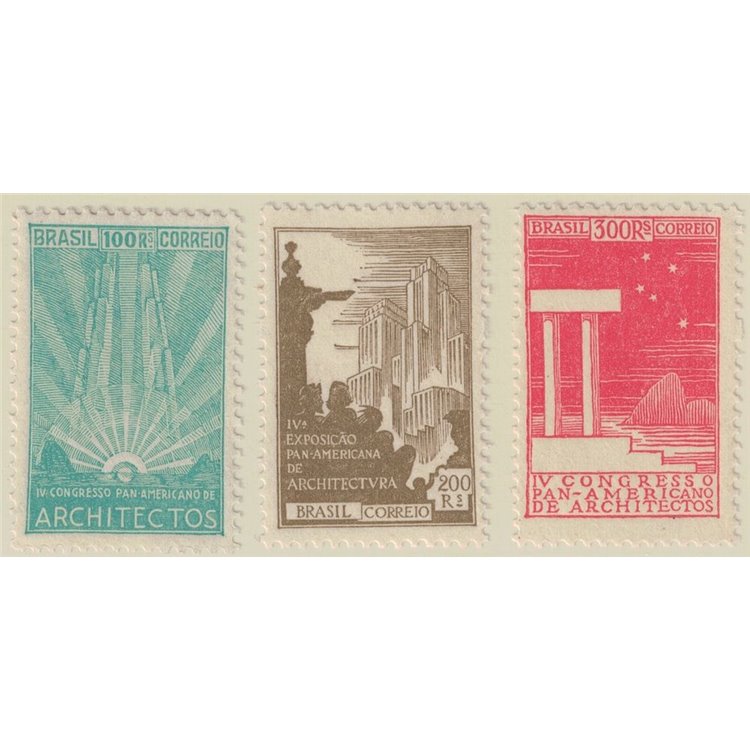 BRAZIL 1930 Architecture 3v MNH**