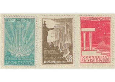 BRASILE 1930 Architettura 3v MNH**
