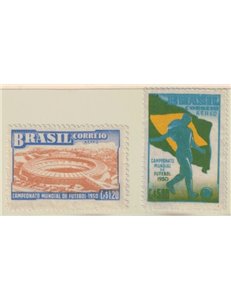 BRAZIL 1950 World Cup, airmail 2v MNH**