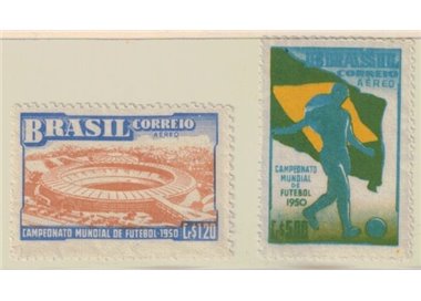 BRAZIL 1950 World Cup, airmail 2v MNH**