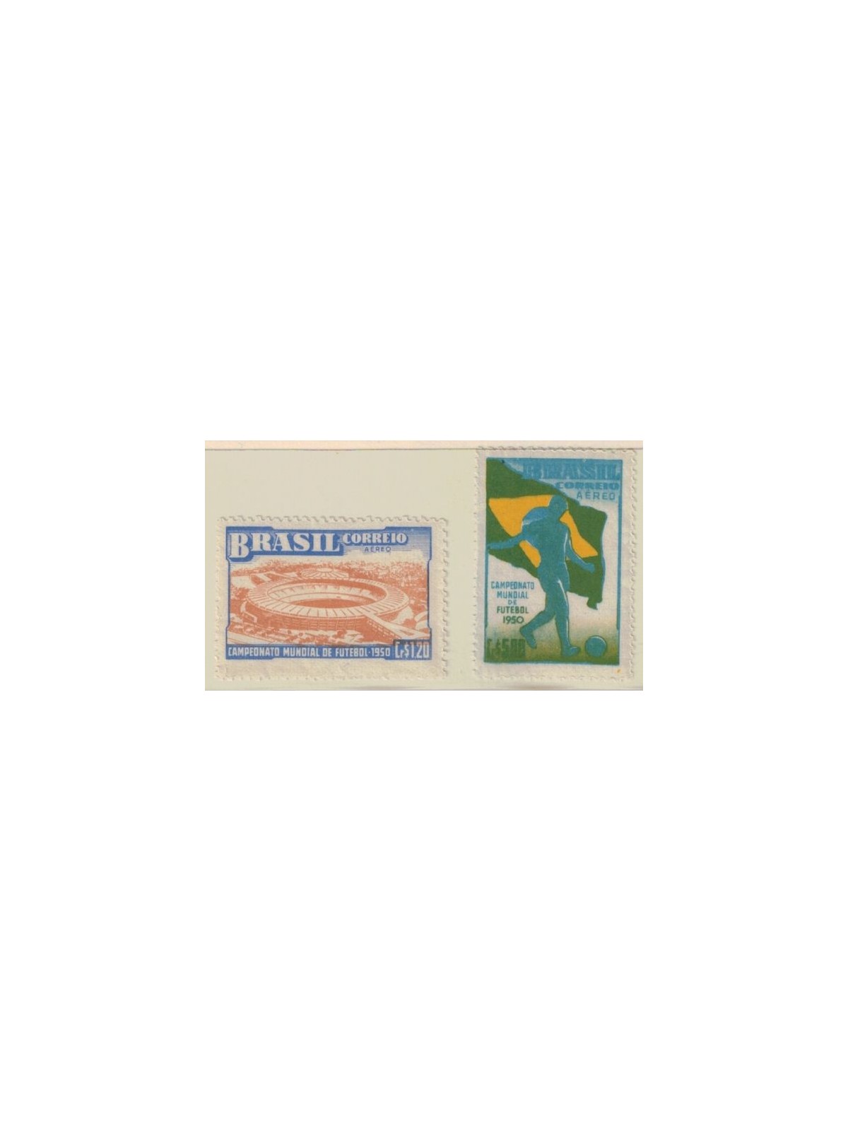 BRAZIL 1950 World Cup, airmail 2v MNH**
