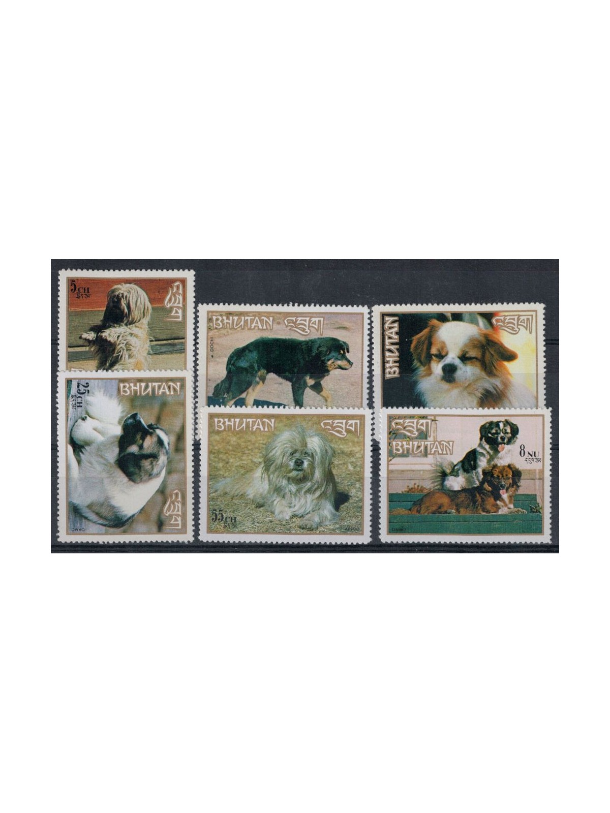 BHUTAN 1972 Dog Breeds 6v MNH**