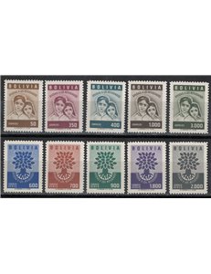 BOLIVIA 1960 Year of the Refugee 10v MNH**