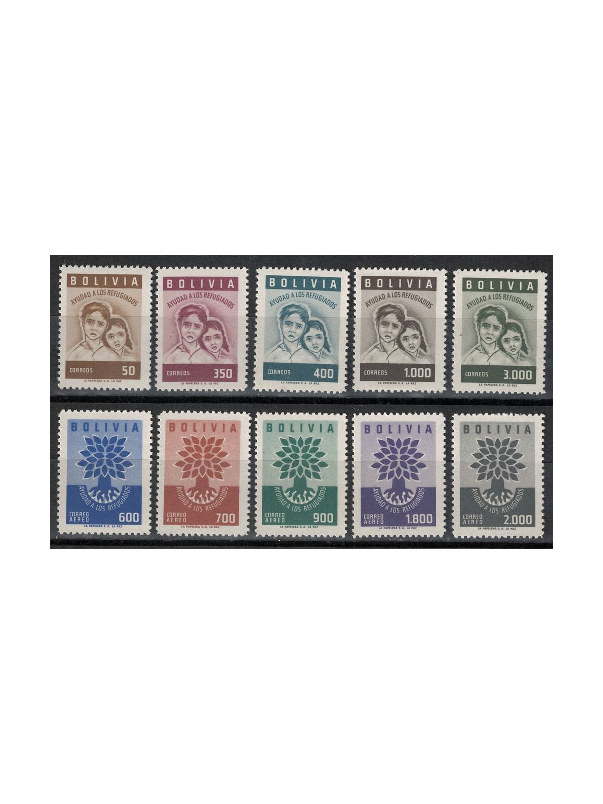 BOLIVIA 1960 Year of the Refugee 10v MNH**
