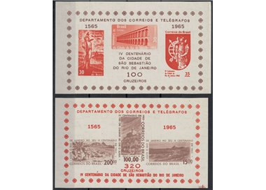 BRAZIL 1965 4th Centenary of Rio de Janeiro 2 s/s MNH**