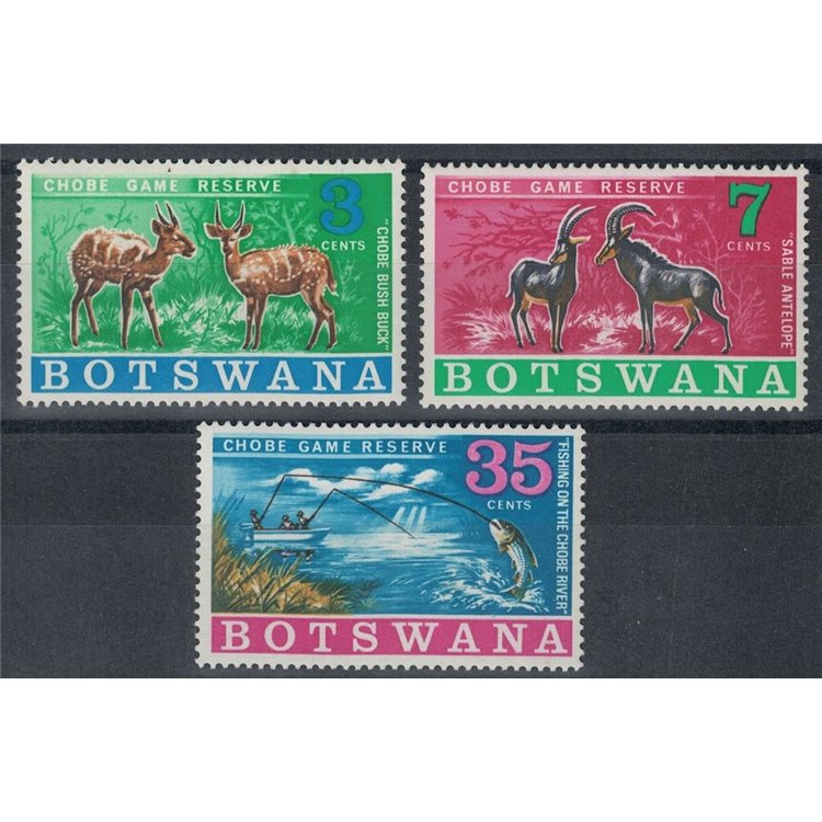 BOTSWANA 1967 Chobe Game Reserve 3v MH*
