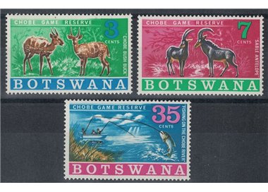 BOTSWANA 1967 Chobe Game Reserve 3v MH*