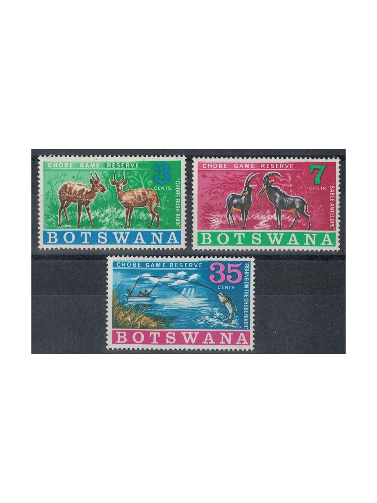 BOTSWANA 1967 Chobe Game Reserve 3v MH*