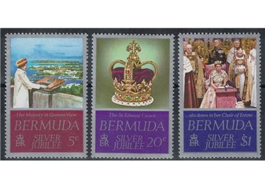 BERMUDA 1977 Silver Jubilee 3v MNH**