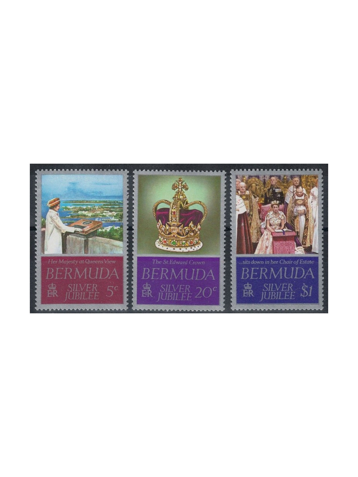 BERMUDA 1977 Silver Jubilee 3v MNH**