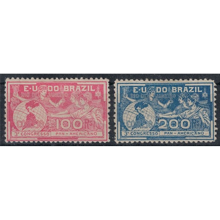 BRASILE 1906 Congresso Pan-Americano 2v MH*