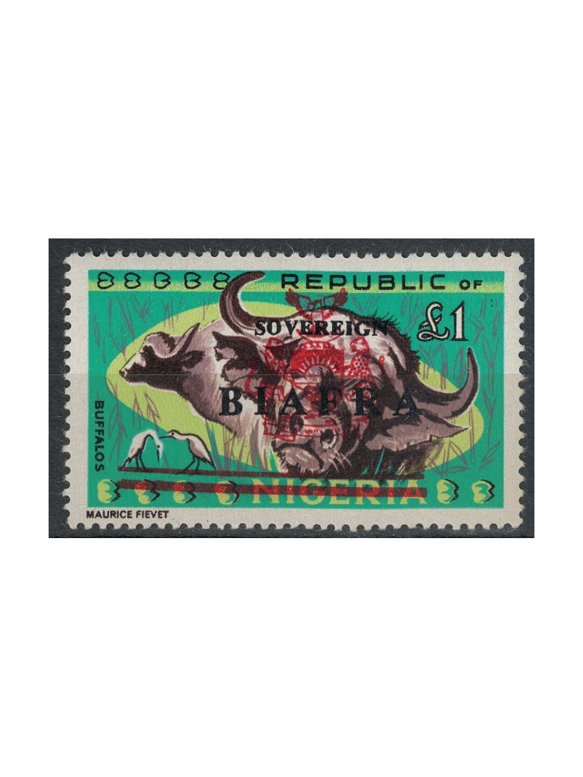 BIAFRA 1968 Nigerian Stamps Overprinted (£1) MNH**