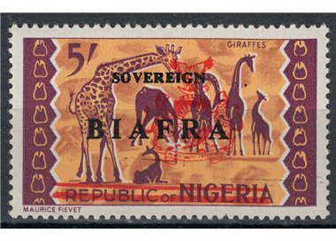 BIAFRA 1968 Francobolli di Nigeria soprastampati (5s) MNH**
