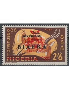 BIAFRA 1968 Nigerian Overprinted Stamps (2/6) MNH**
