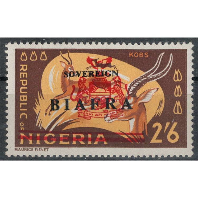 BIAFRA 1968 Francobolli di Nigeria soprastampati (2/6) MNH**