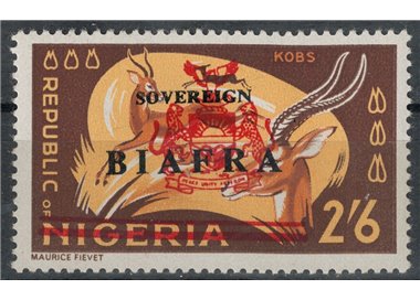BIAFRA 1968 Francobolli di Nigeria soprastampati (2/6) MNH**