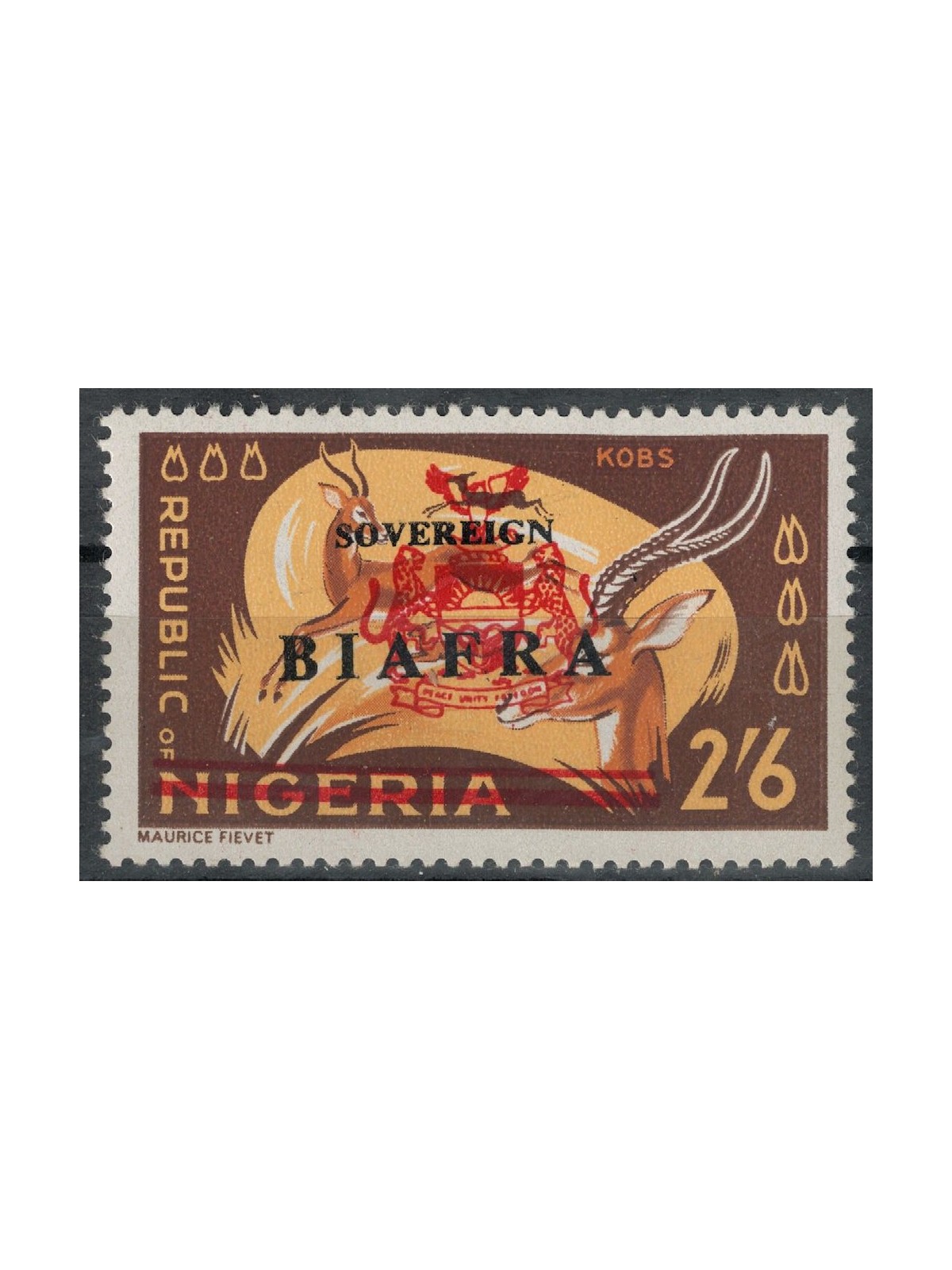 BIAFRA 1968 Francobolli di Nigeria soprastampati (2/6) MNH**