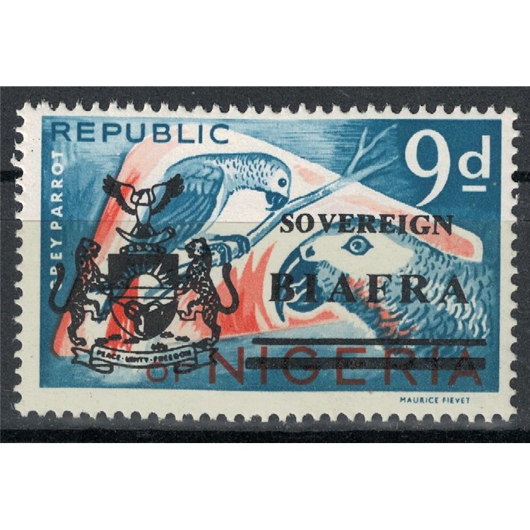 BIAFRA 1968 Francobolli di Nigeria soprastampati (9p) MNH**
