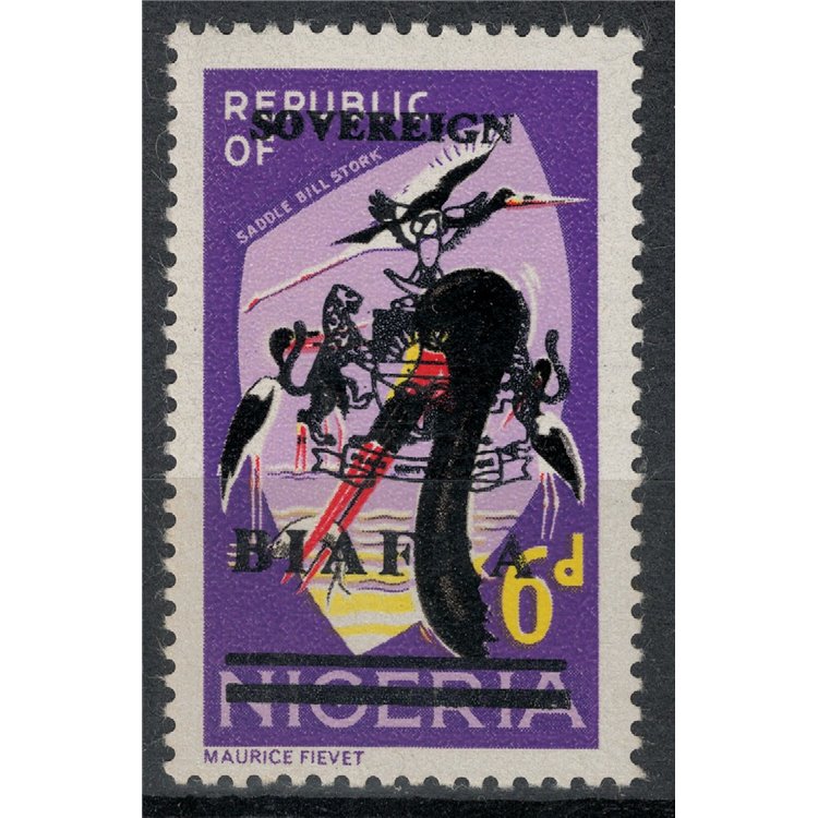 BIAFRA 1968 Francobolli di Nigeria soprastampati (6p) MNH**