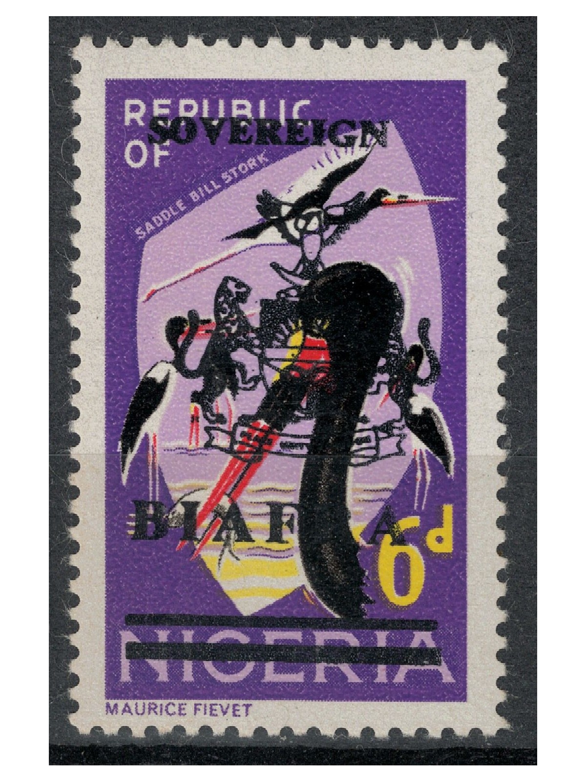 BIAFRA 1968 Nigerian Stamps Overprinted (6p) MNH**