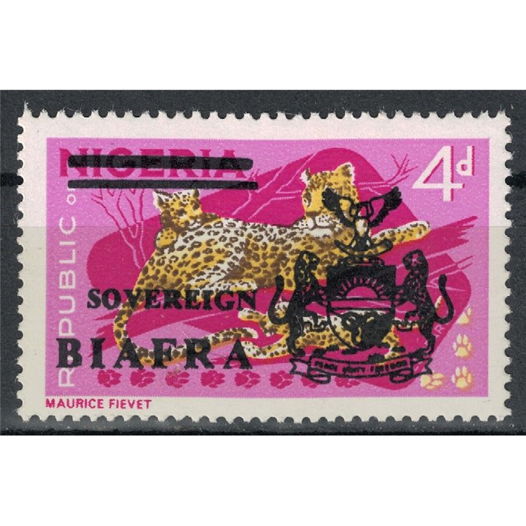 BIAFRA 1968 Francobolli di Nigeria soprastampati (4p) MNH**