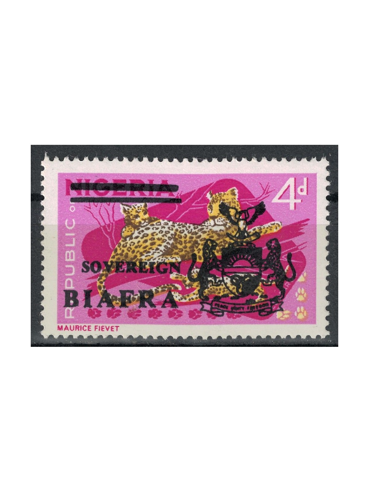 BIAFRA 1968 Francobolli di Nigeria soprastampati (4p) MNH**