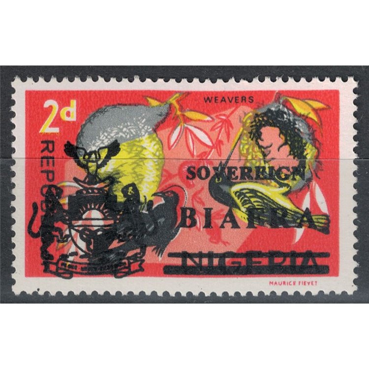 BIAFRA 1968 Nigerian stamps overprinted (2p) MNH**