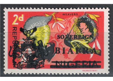 BIAFRA 1968 Francobolli di Nigeria soprastampati (2p) MNH**