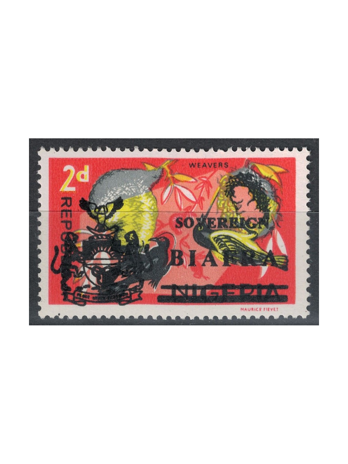 BIAFRA 1968 Nigerian stamps overprinted (2p) MNH**