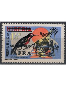 BIAFRA 1968 Nigerian stamps overprinted (1½p) MNH**
