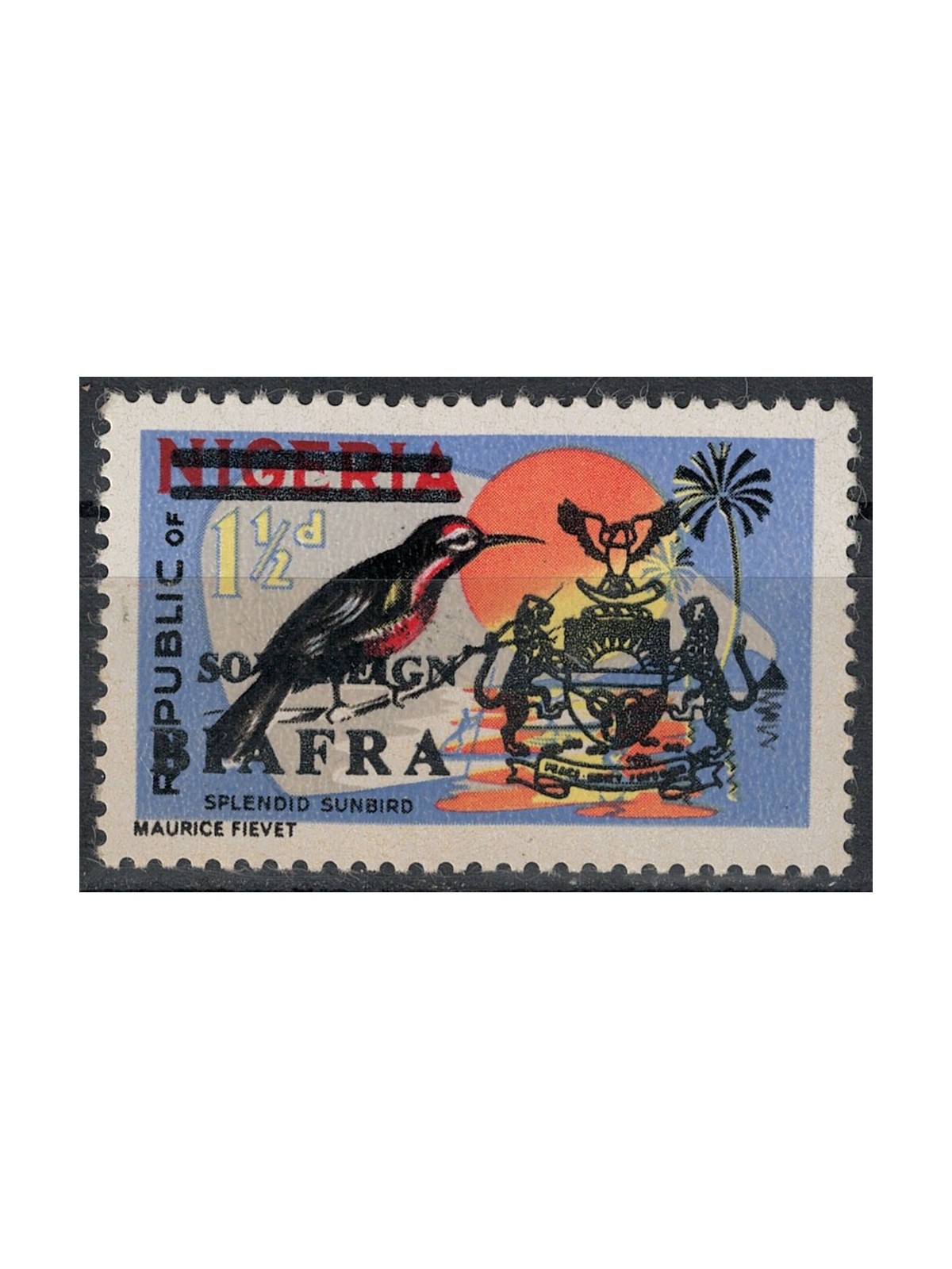 BIAFRA 1968 Nigerian stamps overprinted (1½p) MNH**