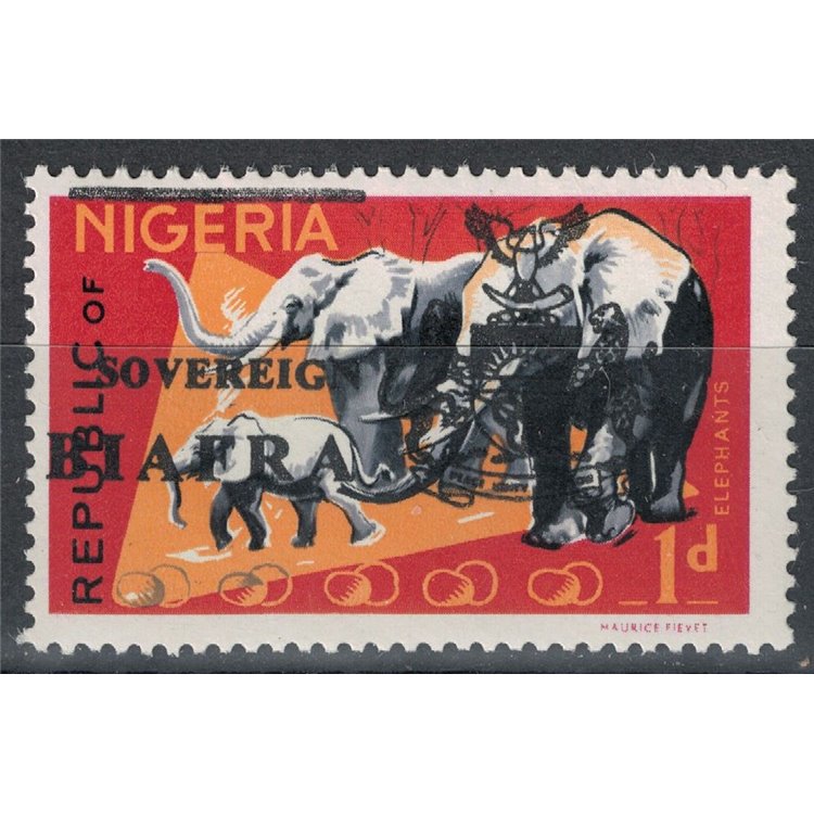 BIAFRA 1968 Francobolli di Nigeria soprastampati (1p) MNH**