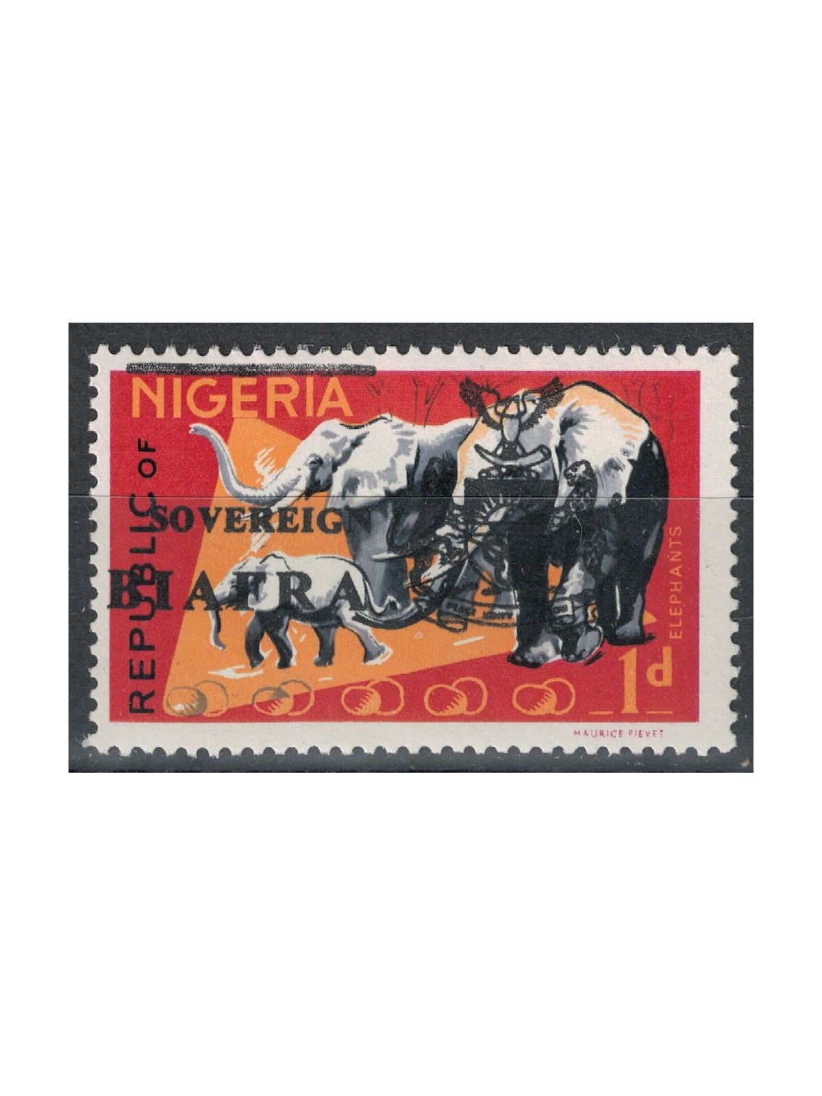 BIAFRA 1968 Nigerian stamps overprinted (1p) MNH**