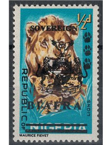 BIAFRA 1968 Francobolli di Nigeria soprastampati (½p) MNH**