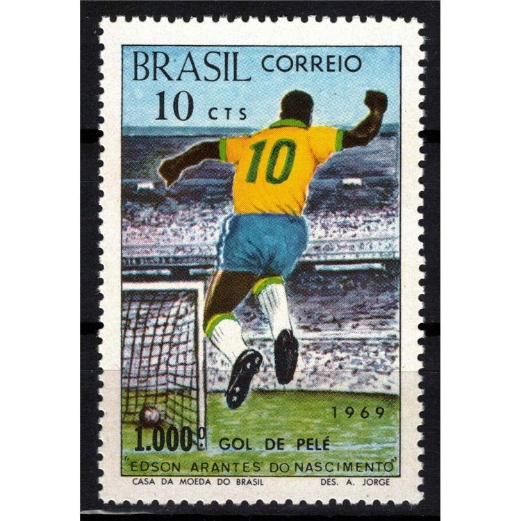 BRASILE 1969 Edson Arantes do Nascimento (Pelé) MNH**