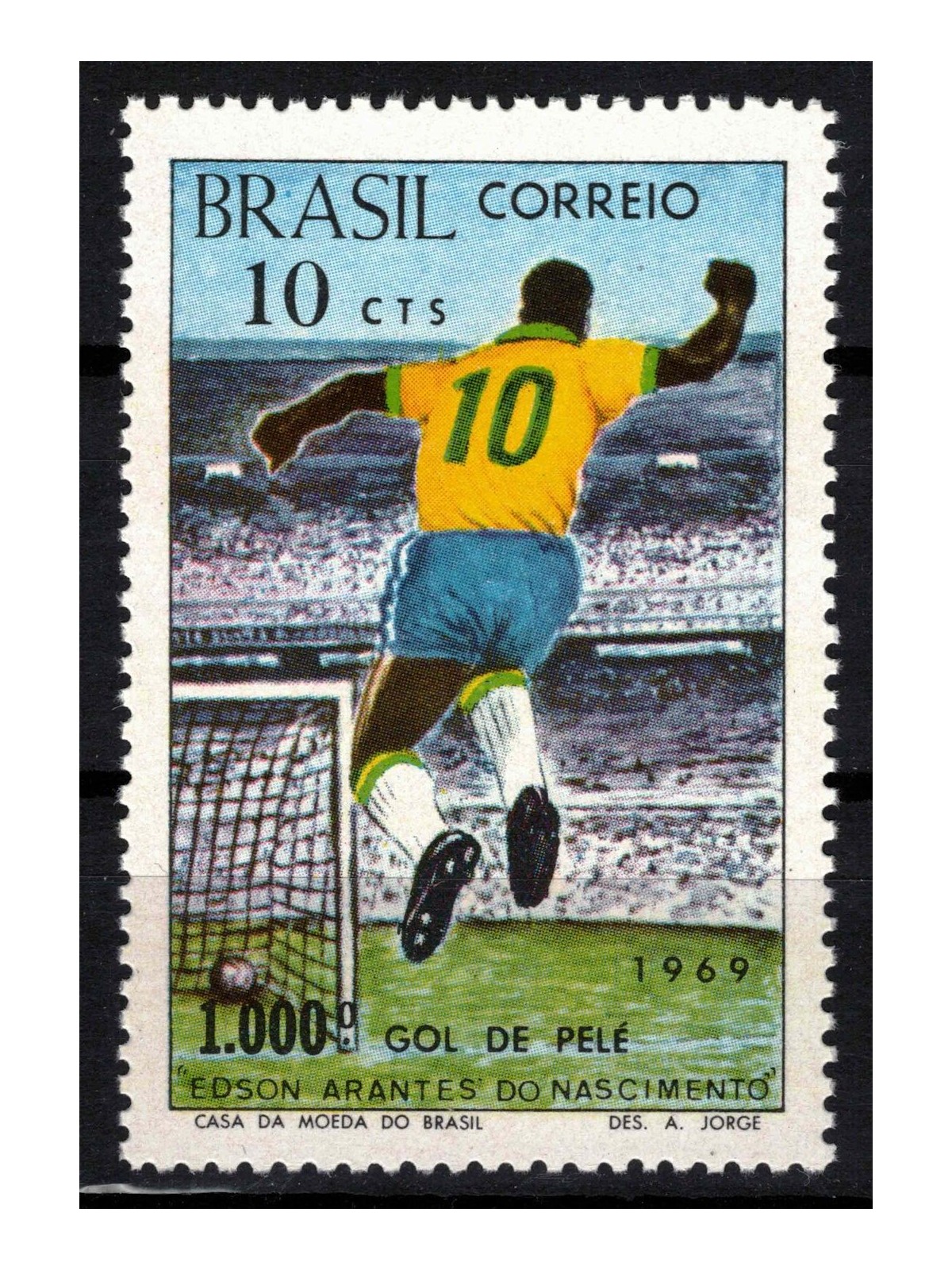 BRASILE 1969 Edson Arantes do Nascimento (Pelé) MNH**