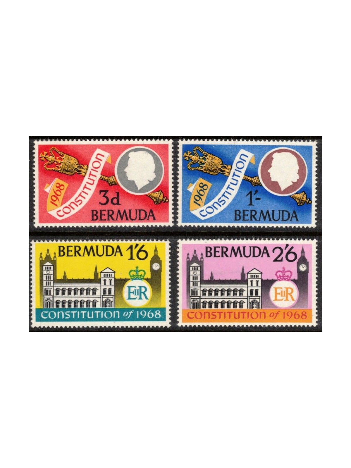 BERMUDA 1968 Nuova Costituzione 4v MNH**