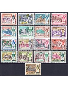 BERMUDA 1970 Serie ordinaria (soprastampati) 17v MNH**