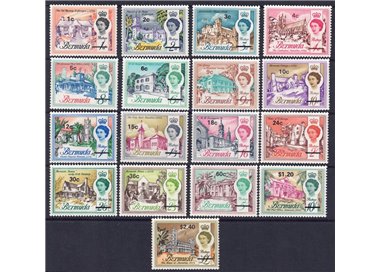 BERMUDA 1970 Ordinary series (overprinted) 17v MNH**