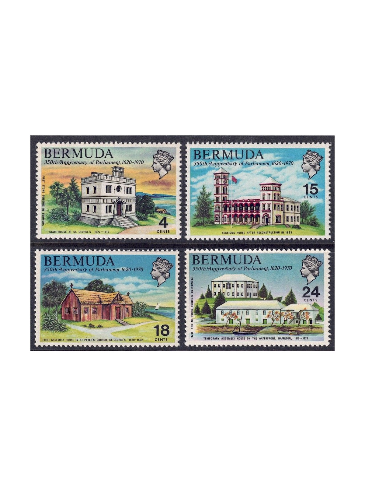 BERMUDA 1970 Parlamento delle Bermuda 4v MNH**