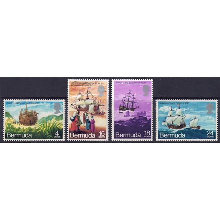 BERMUDA 1971 Deliverance and Patience 4v MNH**