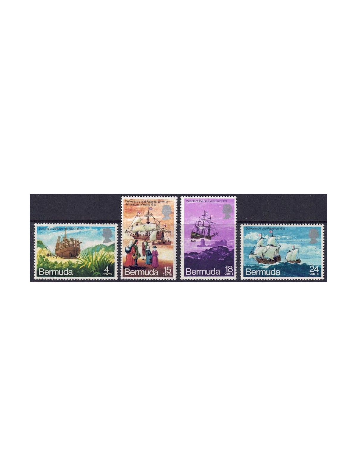 BERMUDA 1971 Deliverance and Patience 4v MNH**