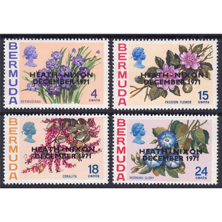 BERMUDA 1972 Heath-Nixon Match 4v MNH**