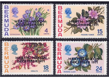 BERMUDA 1972 Heath-Nixon Match 4v MNH**