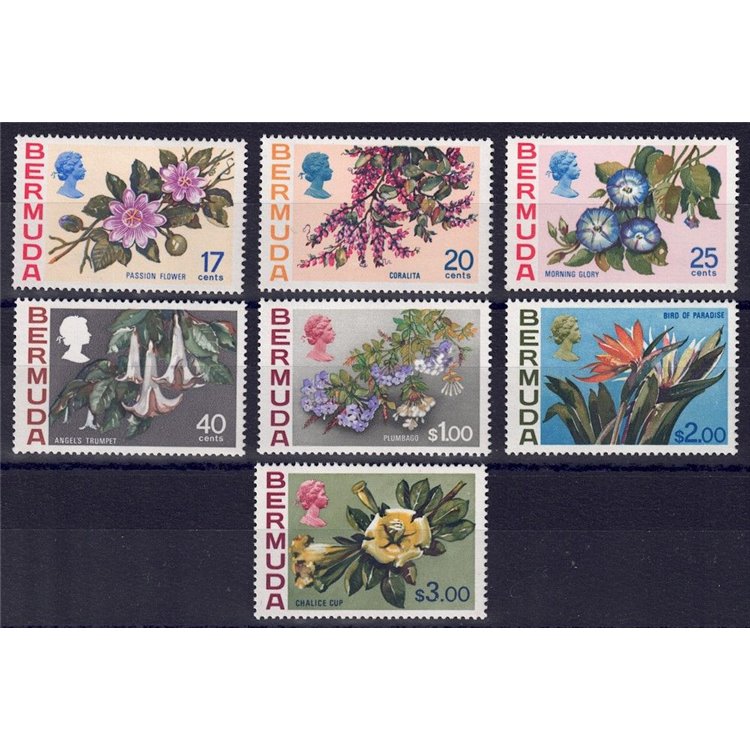 BERMUDA 1975 Ordinary series (clubs) 7v MNH**