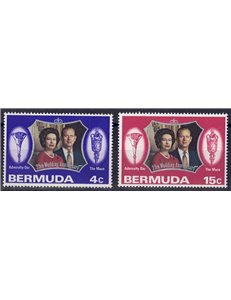 BERMUDA 1972 Queen's Silver Wedding 2v MNH**