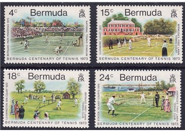BERMUDA 1973 Centenario del Tennis 4v MNH**
