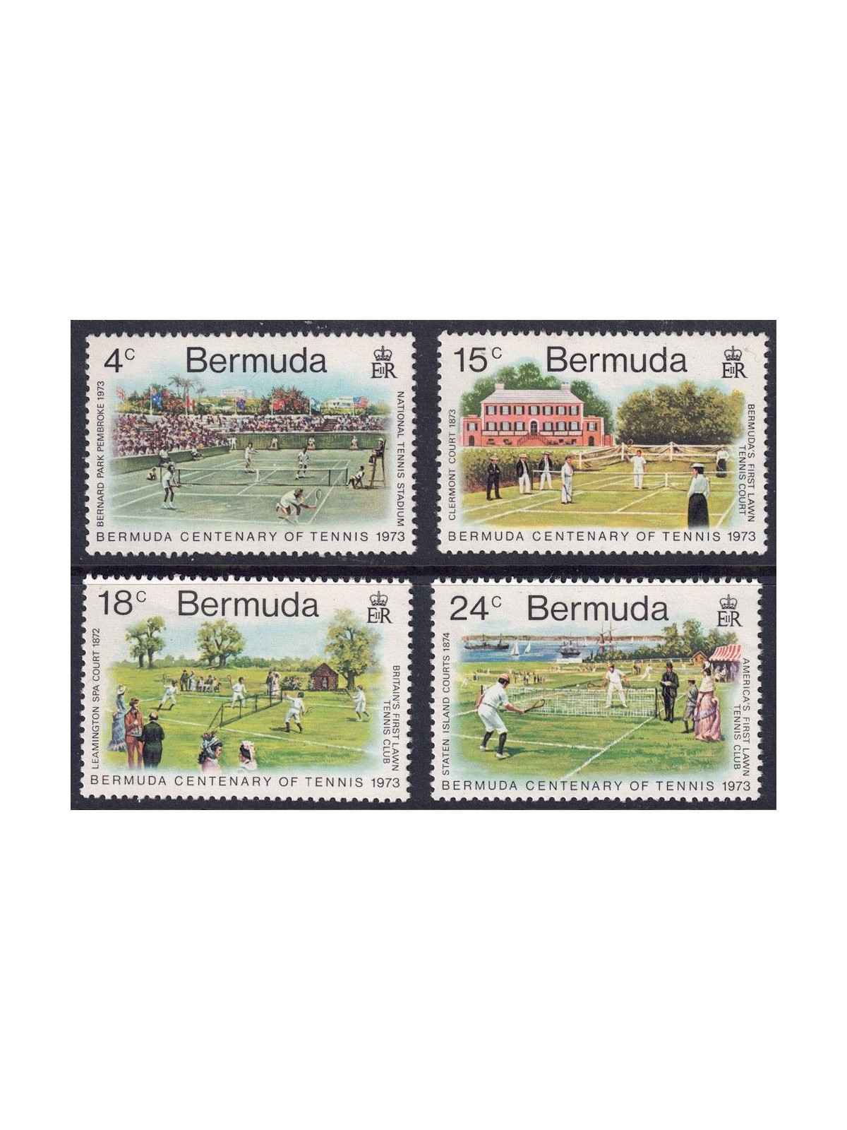 BERMUDA 1973 Centenario del Tennis 4v MNH**